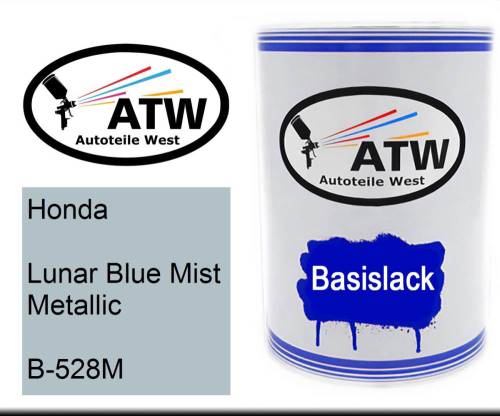 Honda, Lunar Blue Mist Metallic, B-528M: 500ml Lackdose, von ATW Autoteile West.